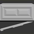 Gray Storage Cabinet With Door Top Cover And Structural Design On Reflective Dark Background