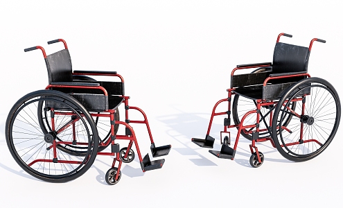 Old wheelchair Modern wheelchair 3d model