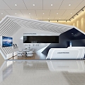 Modern Showroom Booth Real Estate Outreach 3d model