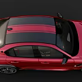 Red High Performance Sports Car With Aggressive Styling And Black Alloy Wheels