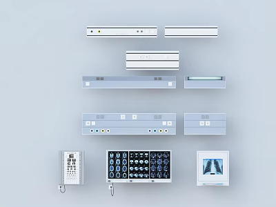 Medical Devices Including Wall Mounted Panels Control Units And X ray Film Viewer 3d model