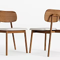 New Chinese Dining Chair Log Dining Table 3d model