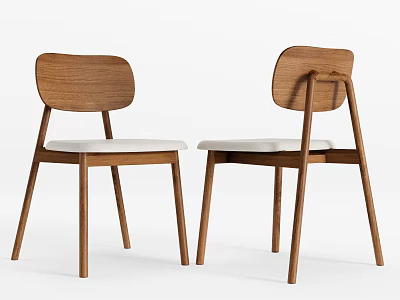 New Chinese Dining Chair Log Dining Table 3d model