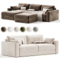 Comfortable Sectional Sofa With Multiple Color Options And Decorative Throw Pillows