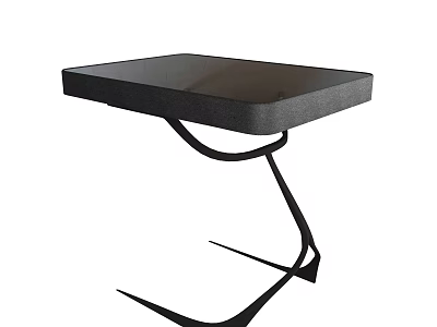 Modern Black Coffee Table With Unique Curved Metal Legs And Sleek Design 3d model