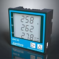 Janitza UMG 96 Digital Meter Display With Current And Energy Values