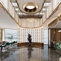 Elegant Luxury Restaurant Interior With Marble Counter Wine Rack Wall Chandeliers Dining Tables And Large Windows