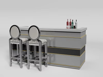 Modern Bar Chair 3d model