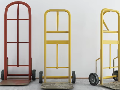 Modern Cart Cargo Trolley 3d model