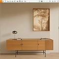 Simple Decorative Cabinet 3d model