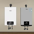 Haier and Midea Wall Mounted Water Heaters with Digital Temperature Display for Home Use