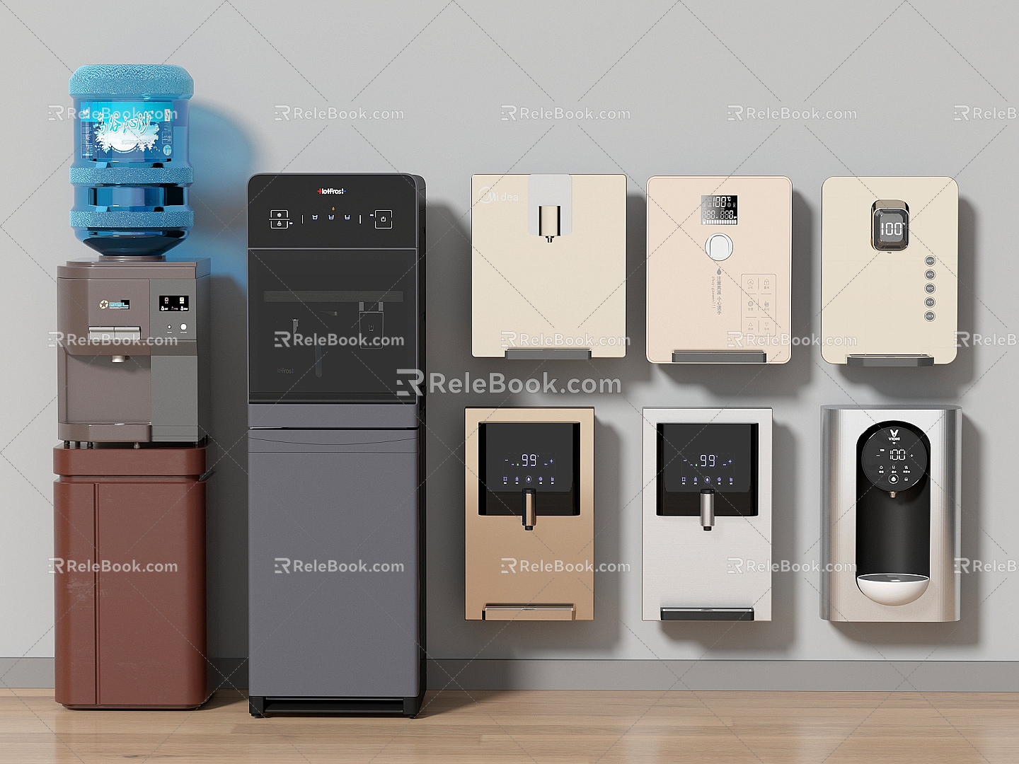 Modern Water Dispenser Water Purifier Wall-mounted Water Dispenser Direct Drinking Water Barreled Water Boiler Water Kettle Tea Bar Machine 3d model