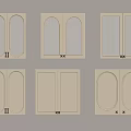 Cream Colored Cabinet Doors With Various Panel Designs And Classic Handles