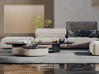 modern living room 3d model