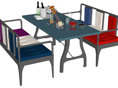 Modern Card Seat Card Seat Dining Table 3d model