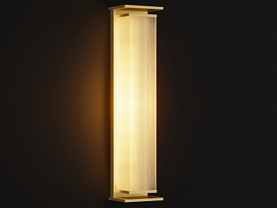 Long strip wall lamp brass 2020 3d model