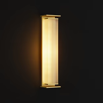Long strip wall lamp brass 2020 3d model