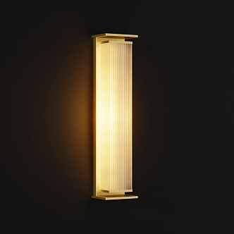 Long strip wall lamp brass 2020 3d model