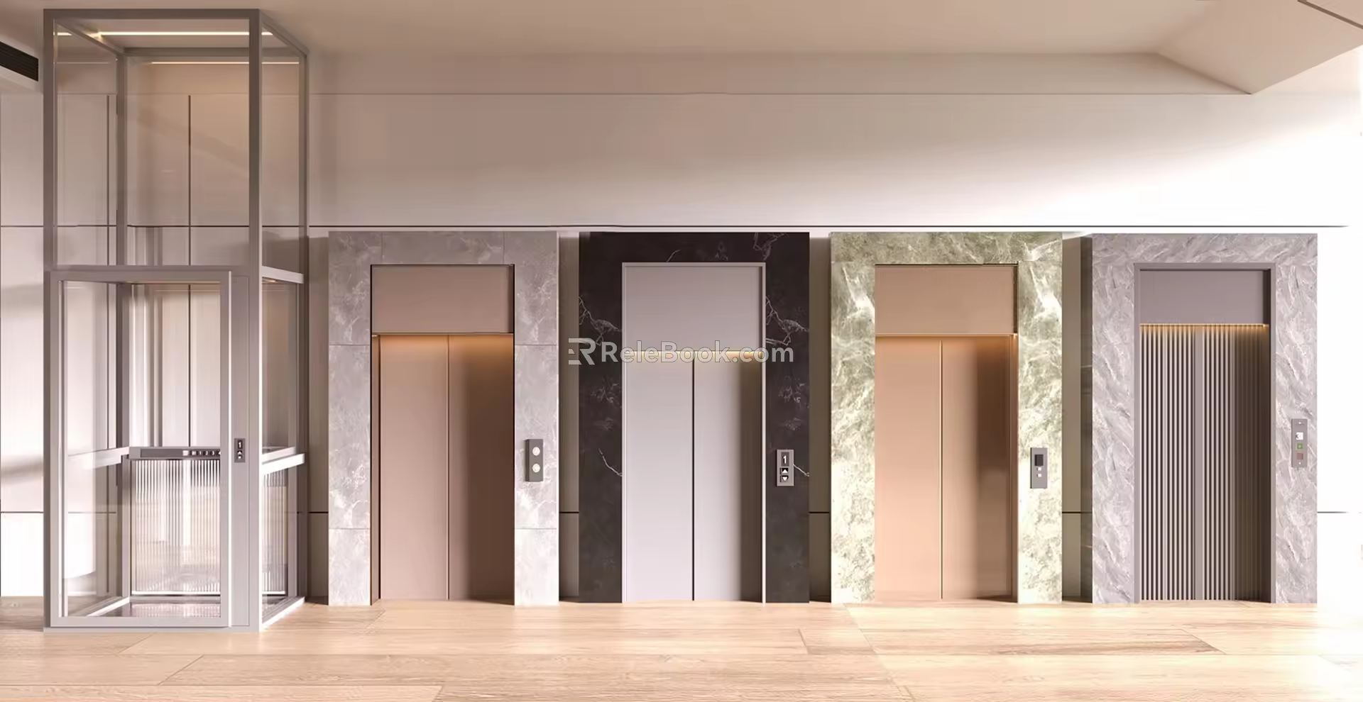 Modern Elevator Combination 3d model