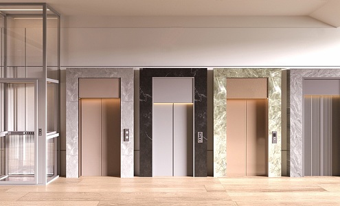 Modern Elevator Combination 3d model