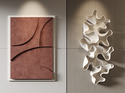 Modern wall decoration three-dimensional wall decoration 3d model