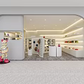 Modern Retail Store Interior With Open Layout Display Racks And Colorful Merchandise 3d model