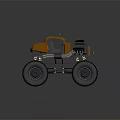 Yellow Monster Truck With Big Black Tires And Heavy Duty Exterior