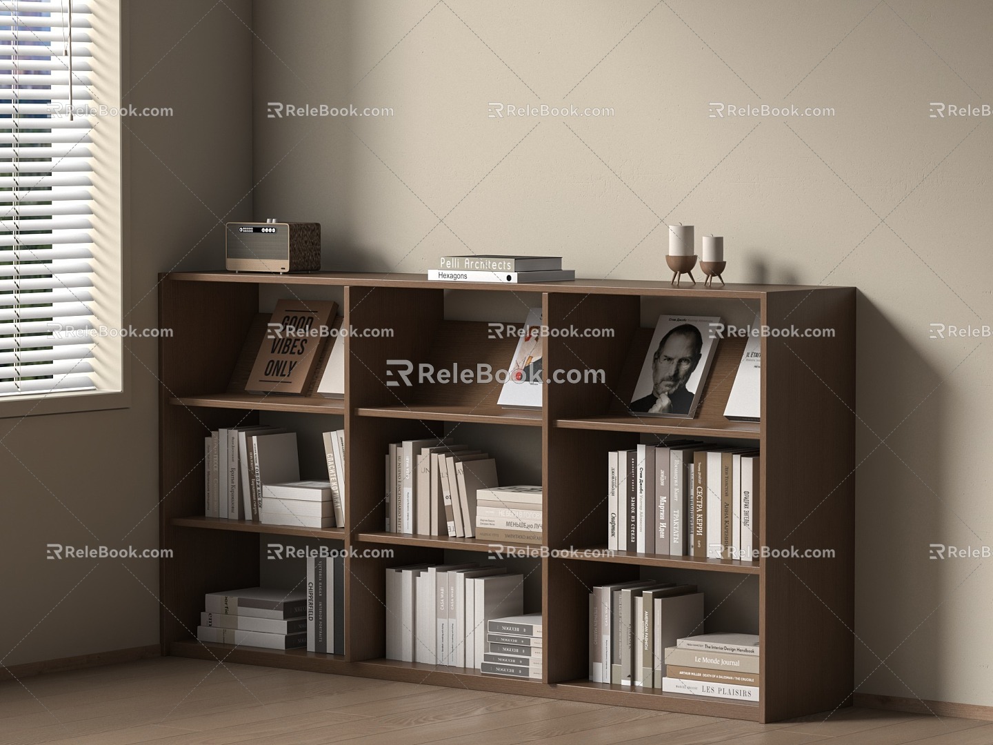 Floor Bookshelf 3d model