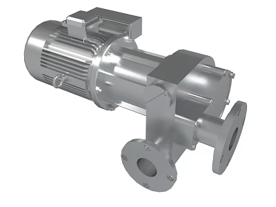 Stainless Steel Industrial Pump Mechanical Equipment 3d model