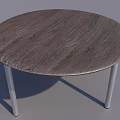 Round Coffee Table With Natural Wooden Tabletop And Sleek Metal Legs Modern Home Decor