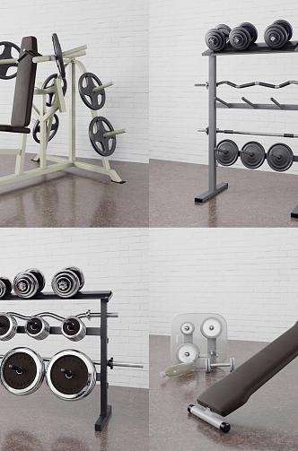 Modern Fitness Equipment Fitness 3d model