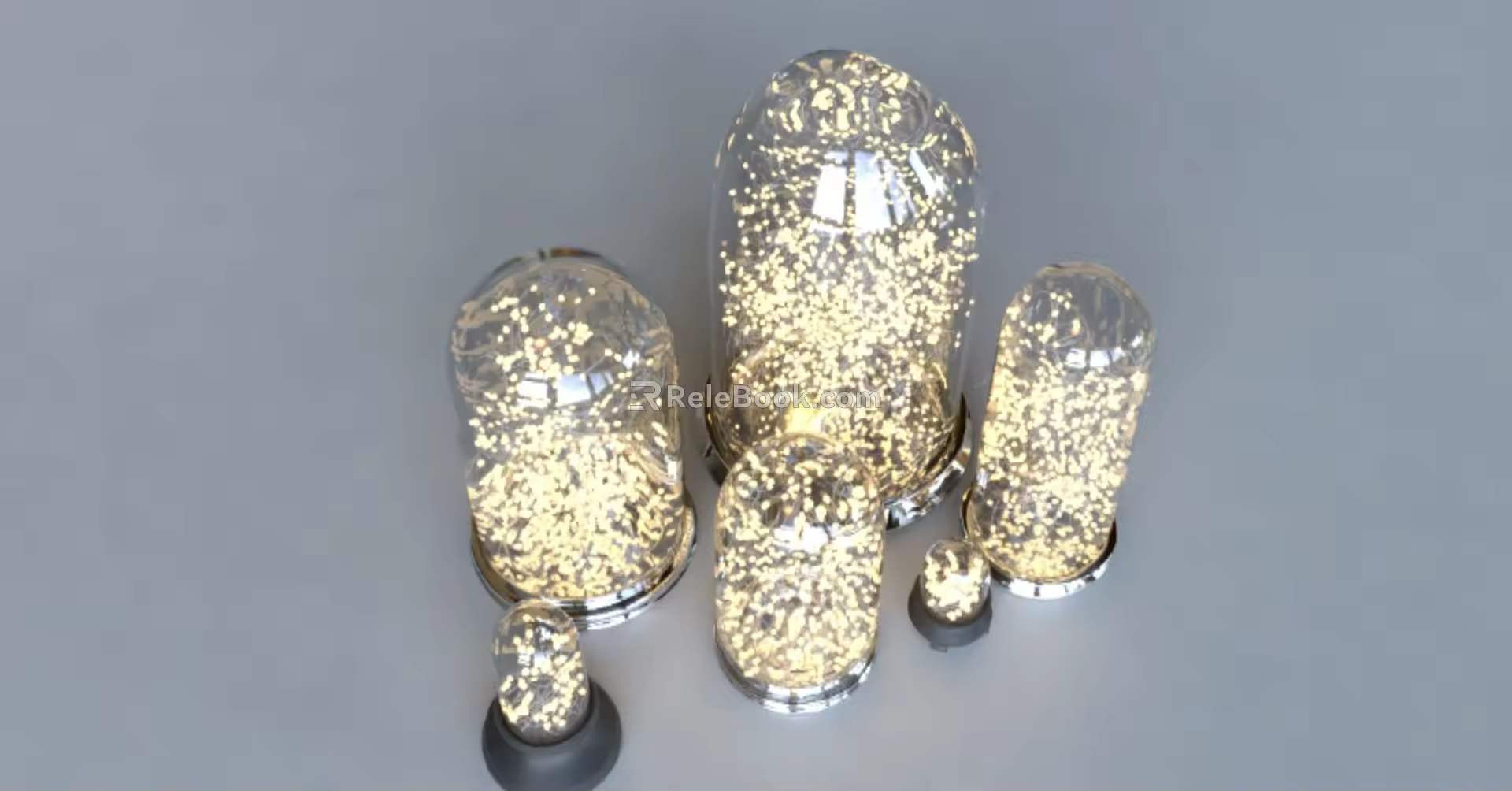 Glass string lamp 3d model