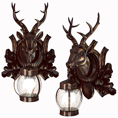 American Wall Lamp 3d model American Wall Lamp 3d model