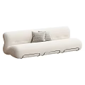 Modern Two Tone Cream And Brown Sofa With Plush Seats And Decorative Pillows