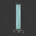 Turquoise Three Panel Room Divider with Metal Frame and Rolling Wheels Modern Design