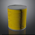 Yellow Ribbed Tuna Can Food Packaging With Secure Lid For Fresh Seafood Storage