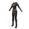 Archer Warrior Costume Clothes Warrior Costume Armor Ancient Clothes Costume suit 3d model