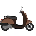 Modern Brown Scooter With Black Seat And Sleek Stylish Body Design
