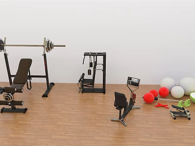 Modern Fitness Equipment 3d model Modern Fitness Equipment 3d model