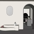 Modern Clothing Store Front With Arched Doorway Stylish Window Display And Mannequins