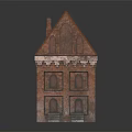 Detached Villa With Red Brick Exterior Brown Tiled Roof Arched Windows And Front Steps