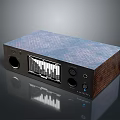 Modern Computer External Audio Interface With Textured Surface And Waveform