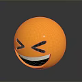 Bright Yellow 3D Emoji Smiling Face With Winking Eyes And Open Mouth On Dark Background