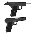 Two Modern Black Handguns With Sleek Design And Ergonomic Grip