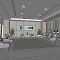 Modern Reception Room VIP Reception Area Reception Room 3d model