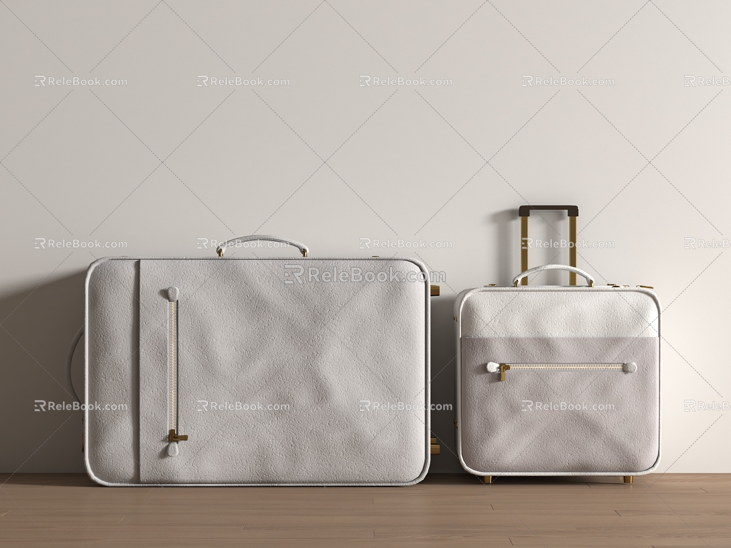 Luggage luggage luggage trolley luggage 3d model