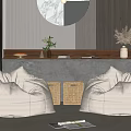 Modern Lazy Sofa Lazy Sofa Combination 3d model