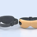 Modern Beige Eye Massager With Black Strap And Control Panel Design 3d model