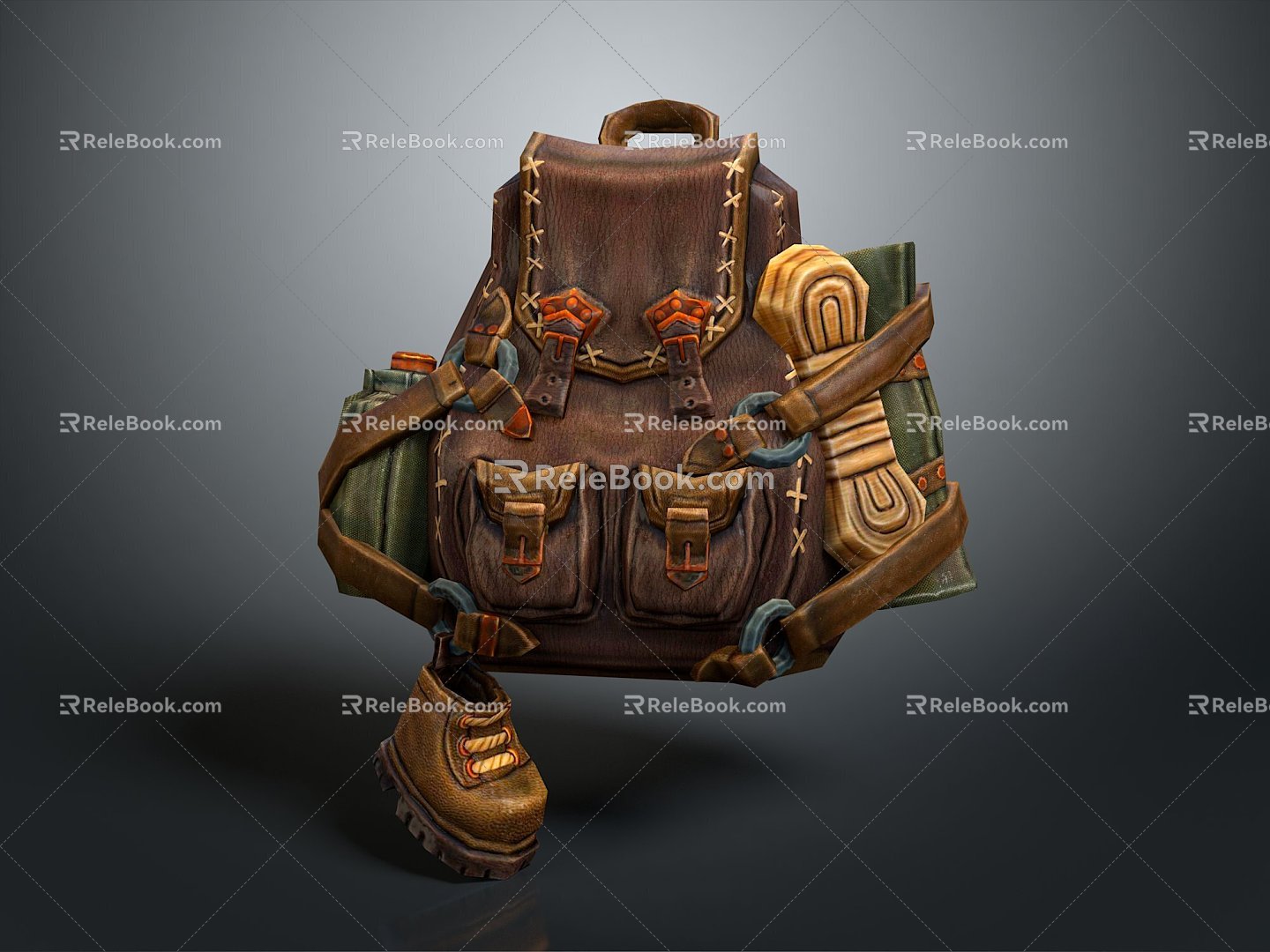 Camping Backpack Travel Bag Travel Backpack Backpack 3d model