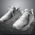 White Lace Up Casual Fashion Sneakers With Thick Sole Stylish Design For Men Women